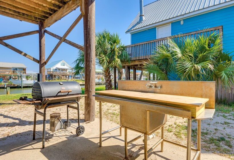 Waterfront Dauphin Island Home W/ Deck & Boat Dock