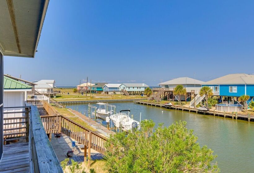 Waterfront Dauphin Island Home W/ Deck & Boat Dock