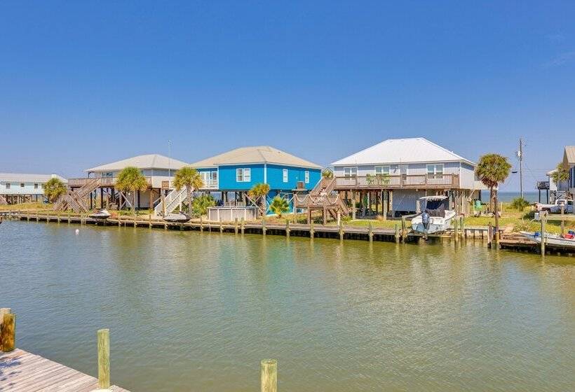 Waterfront Dauphin Island Home W/ Deck & Boat Dock