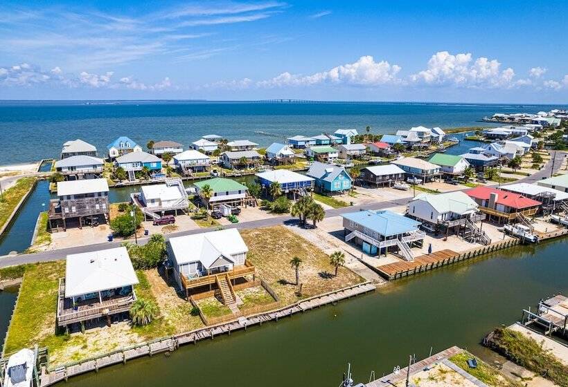 Waterfront Dauphin Island Home W/ Deck & Boat Dock