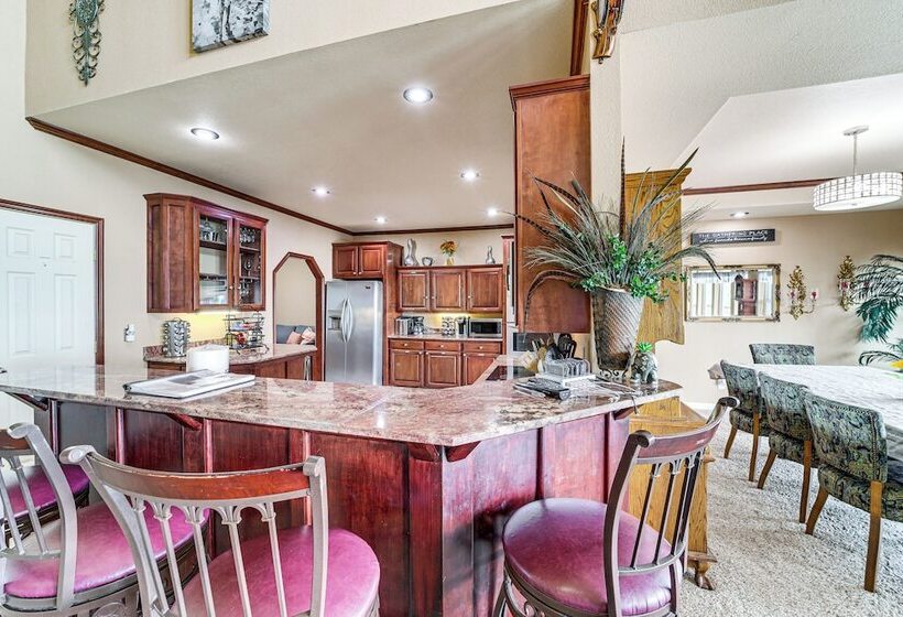 Waterfront Lake Eufaula Home: Multi Level Balcony