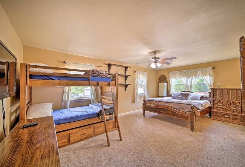 Waterfront Lake Eufaula Home: Multi Level Balcony