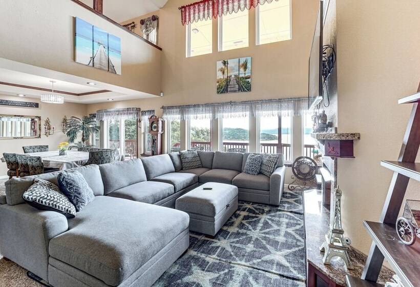 Waterfront Lake Eufaula Home: Multi Level Balcony