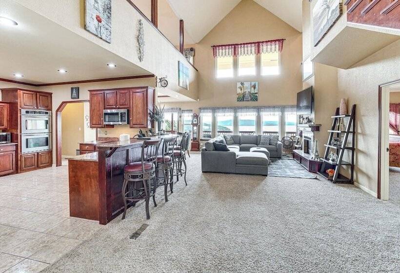 Waterfront Lake Eufaula Home: Multi Level Balcony