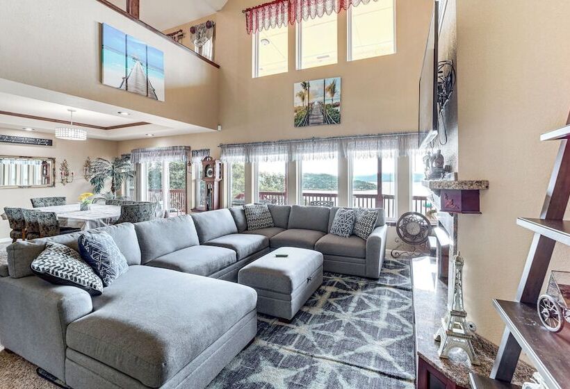 Waterfront Lake Eufaula Home: Multi Level Balcony