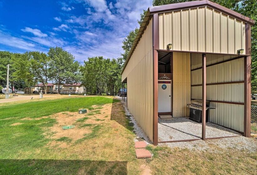 Waterfront Lake Eufaula Home: Multi Level Balcony