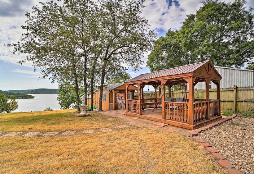Waterfront Lake Eufaula Home: Multi Level Balcony