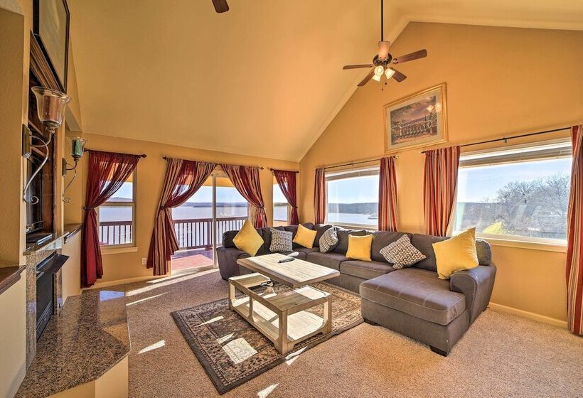 Waterfront Lake Eufaula Home: Multi Level Balcony