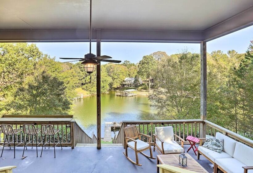 Waterfront Lake Martin Home W/ Private Dock & View