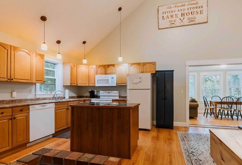 Waterfront Sebec Lake Home W/ Yard + Fire Pit