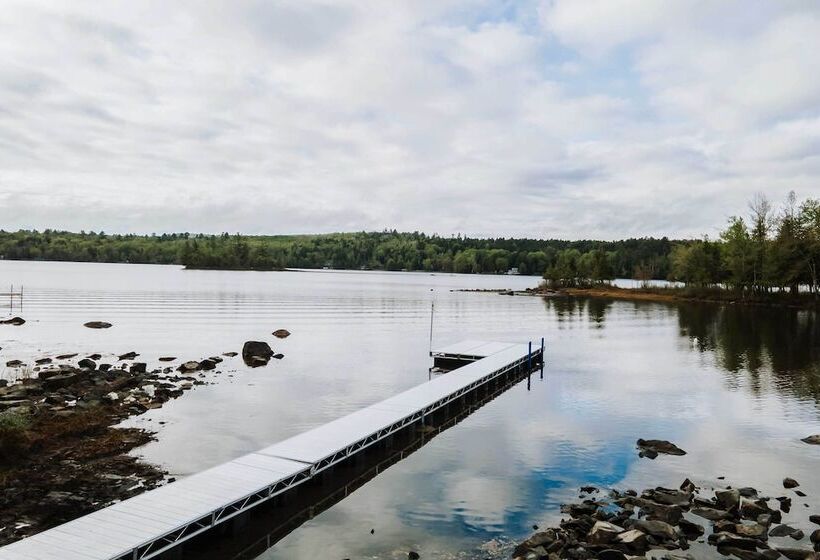 Waterfront Sebec Lake Home W/ Yard + Fire Pit