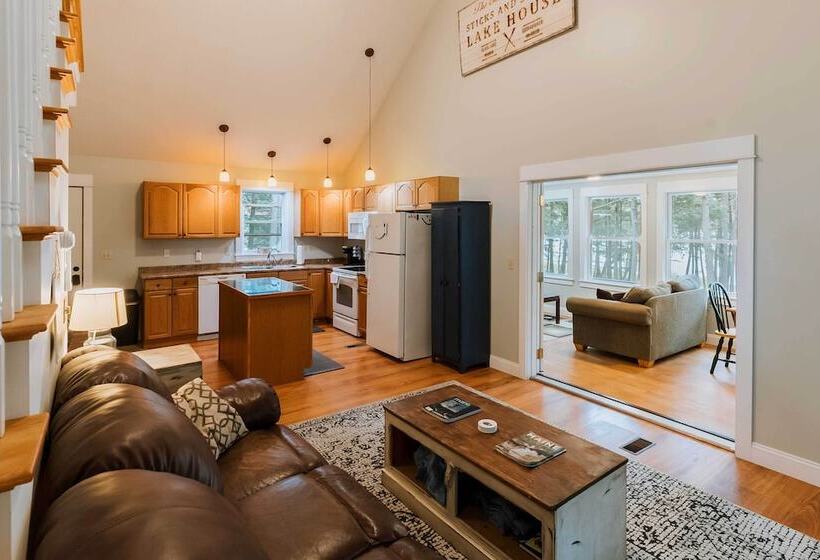 Waterfront Sebec Lake Home W/ Yard + Fire Pit