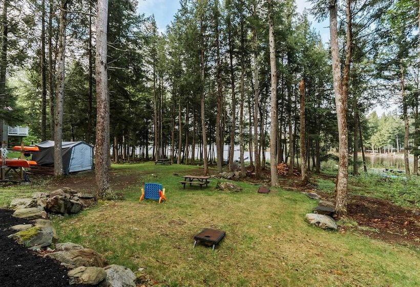 Waterfront Sebec Lake Home W/ Yard + Fire Pit