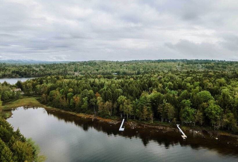 Waterfront Sebec Lake Home W/ Yard + Fire Pit