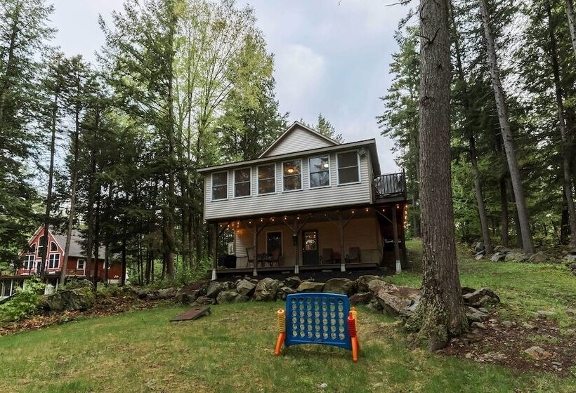 Waterfront Sebec Lake Home W/ Yard + Fire Pit