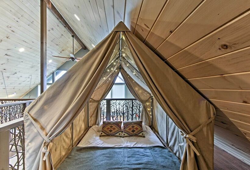 Camp Themed Sevierville Cabin W/ Hot Tub + Teepee!