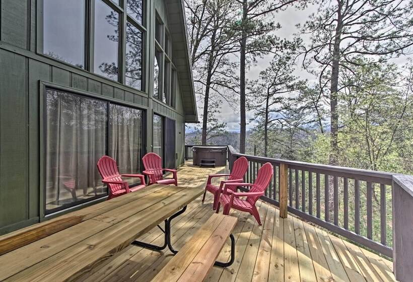 Camp Themed Sevierville Cabin W/ Hot Tub + Teepee!