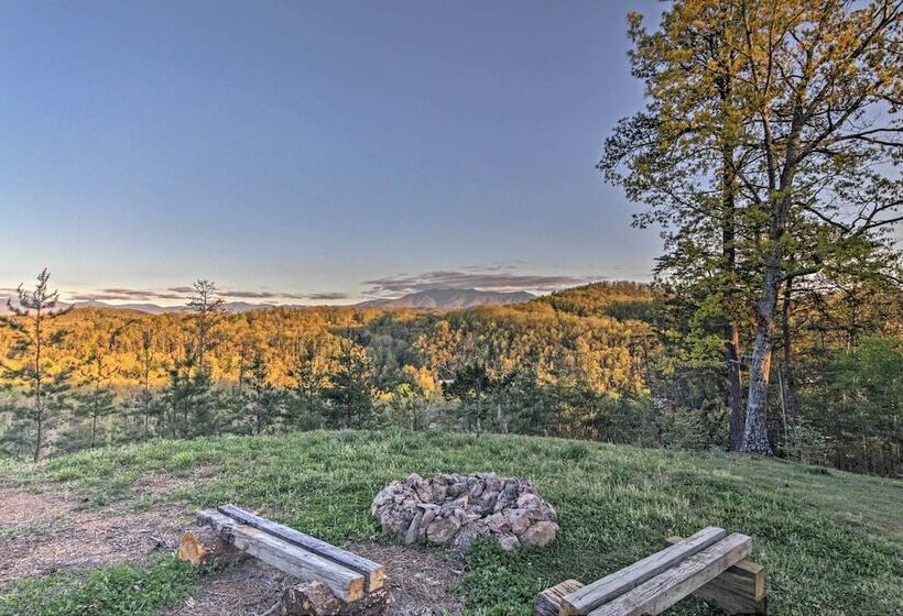 Camp Themed Sevierville Cabin W/ Hot Tub + Teepee!