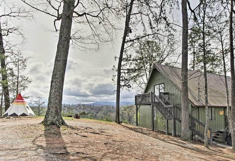 Camp Themed Sevierville Cabin W/ Hot Tub + Teepee!