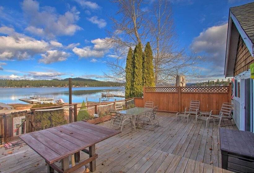 Charming Lakefront Cabin W/ Deck & Fire Pit!