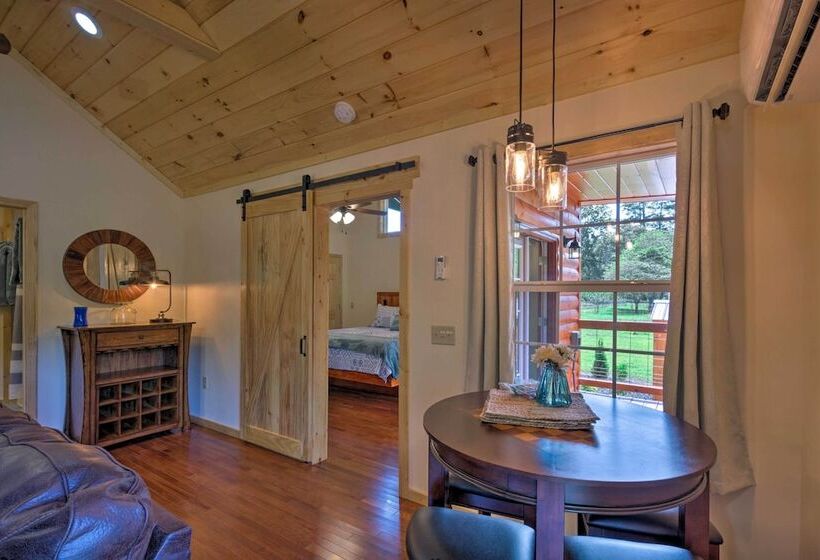 Cozy Riverfront Cabin W/ Private Deck & Hot Tub!