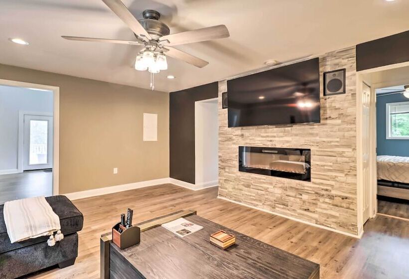 Chic Long Pond Family Home W/ Fire Pits & Deck!