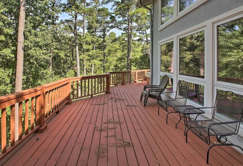 Dock & Kayaks: Lakefront Hot Springs Home