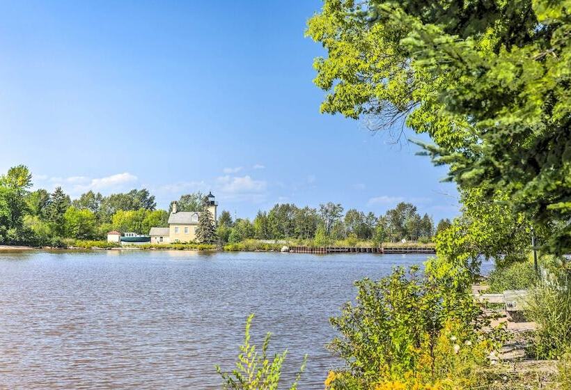 Ontonagon Home W/ Fire Pit Steps To Beach!