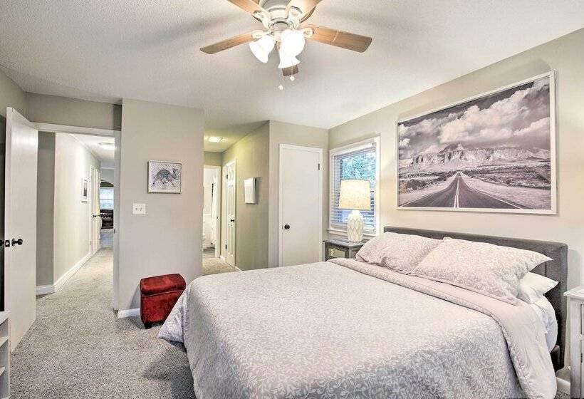 Overland Park Home W/ Deck & Waterfall Pond!