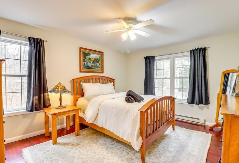 Large Deck & Fire Pit: Secluded Pocono Lake Home