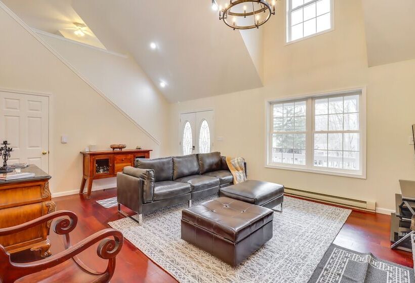Large Deck & Fire Pit: Secluded Pocono Lake Home