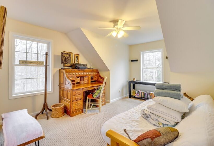 Large Deck & Fire Pit: Secluded Pocono Lake Home