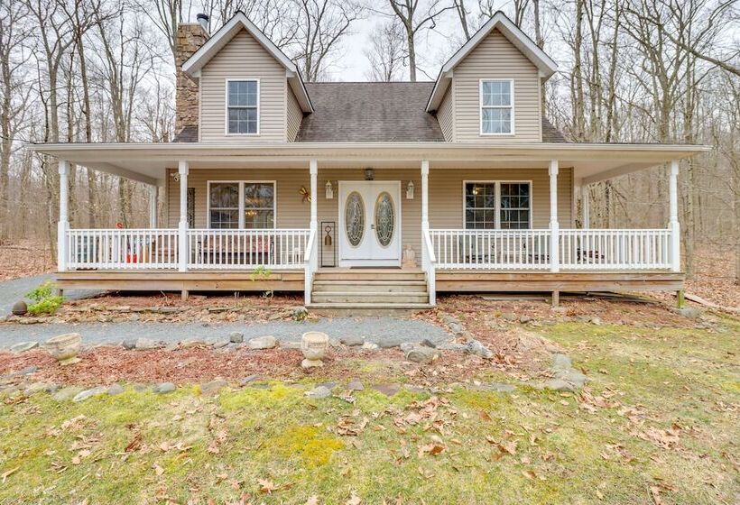 Large Deck & Fire Pit: Secluded Pocono Lake Home