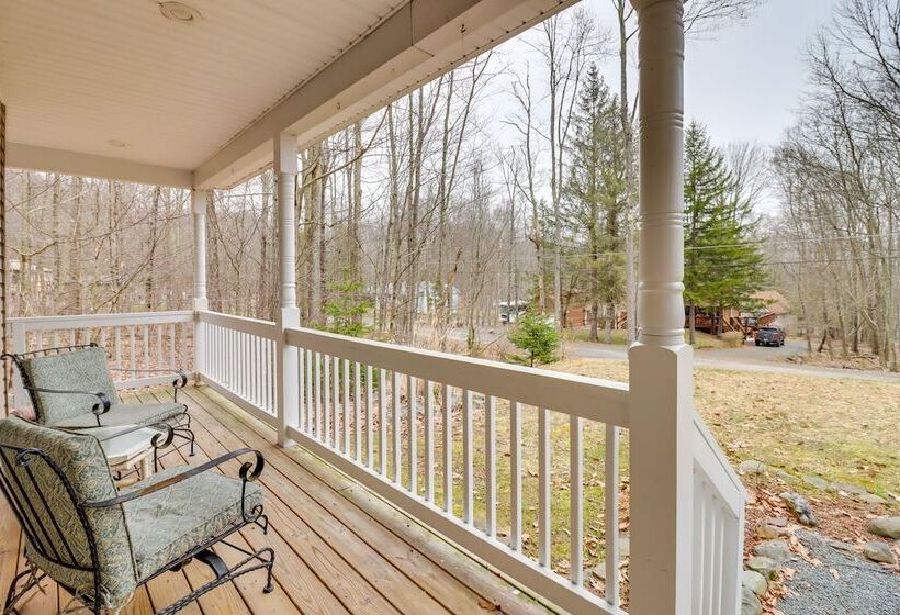 Large Deck & Fire Pit: Secluded Pocono Lake Home