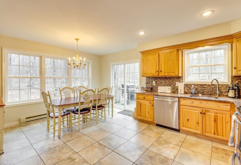 Large Deck & Fire Pit: Secluded Pocono Lake Home