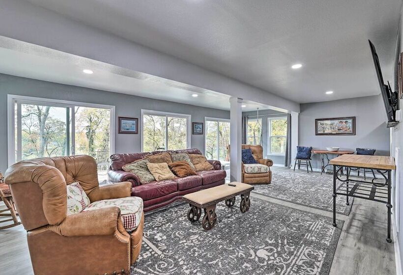 Spacious Lakefront Retreat W/ Hot Tub + Dock!