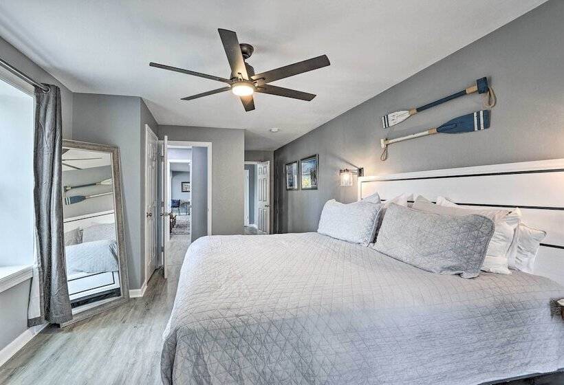 Spacious Lakefront Retreat W/ Hot Tub + Dock!