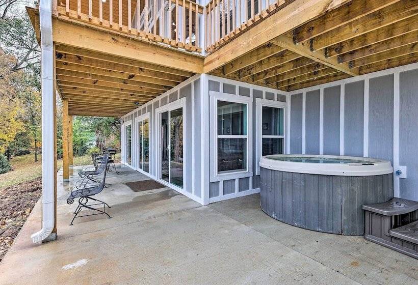 Spacious Lakefront Retreat W/ Hot Tub + Dock!