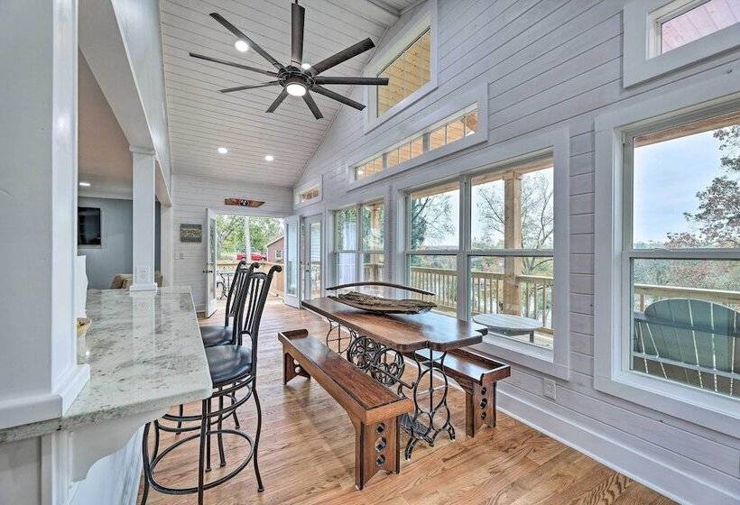 Spacious Lakefront Retreat W/ Hot Tub + Dock!