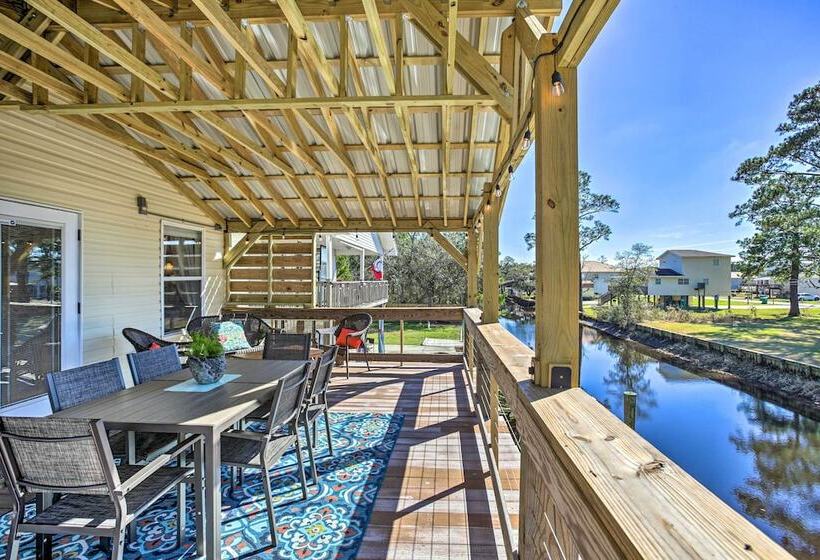 Waterfront Bay St Louis Oasis W/ Deck & Dock!