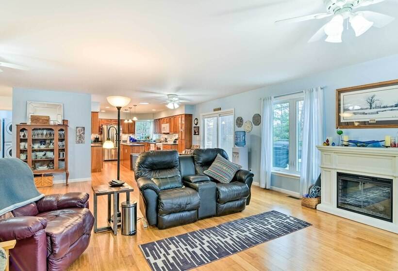 Waterfront Gladwin Home W/ Deck + Fire Pit!