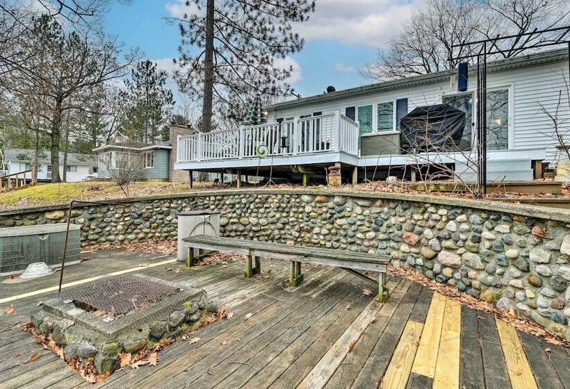 Waterfront Gladwin Home W/ Deck + Fire Pit!