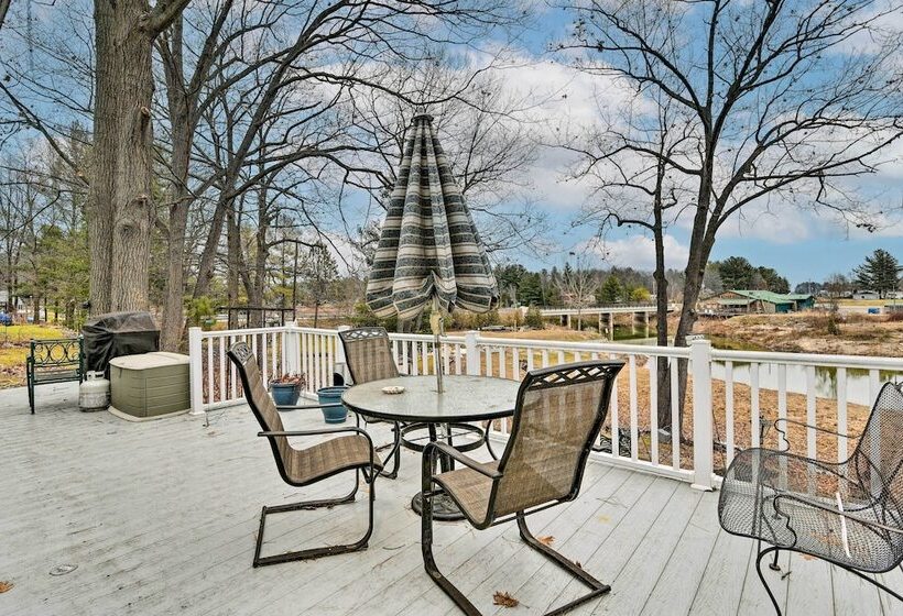 Waterfront Gladwin Home W/ Deck + Fire Pit!