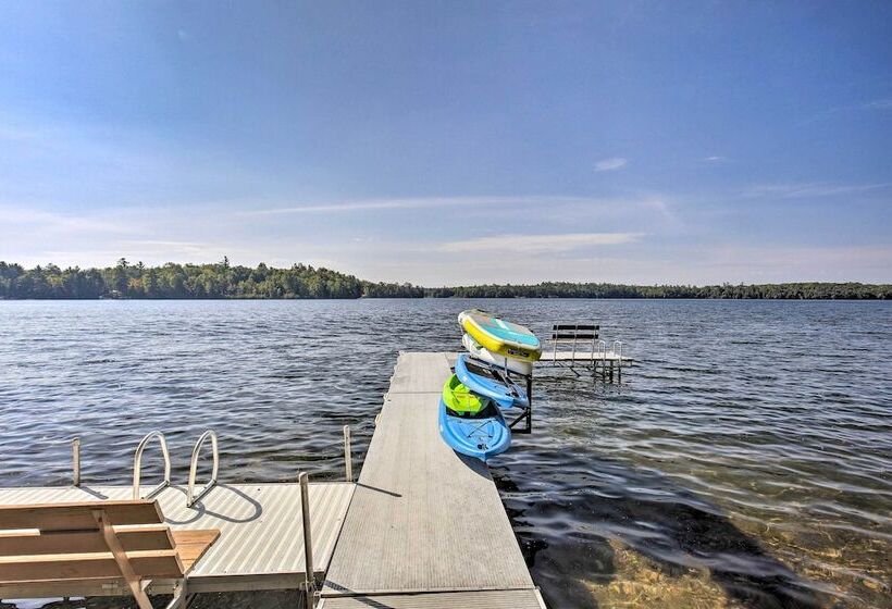 Waterfront Lake Tomahawk Cabin W/ Game Room!