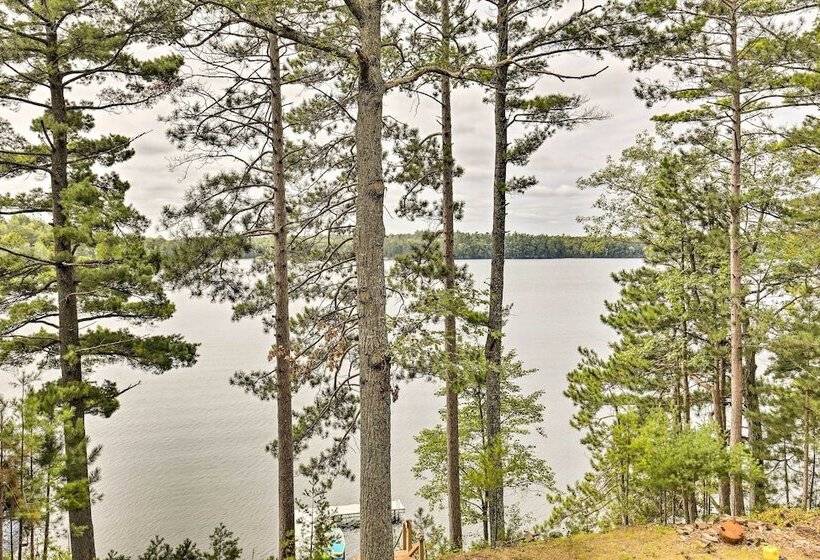 Waterfront Lake Tomahawk Cabin W/ Game Room!