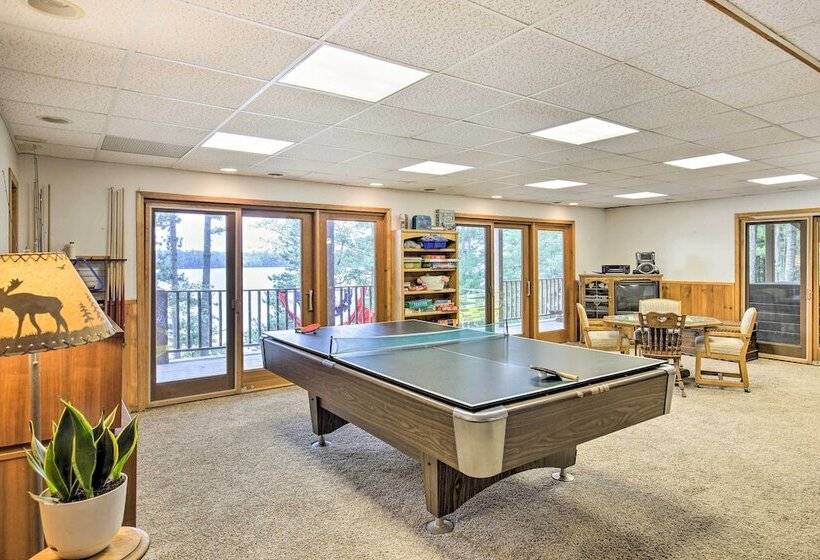 Waterfront Lake Tomahawk Cabin W/ Game Room!