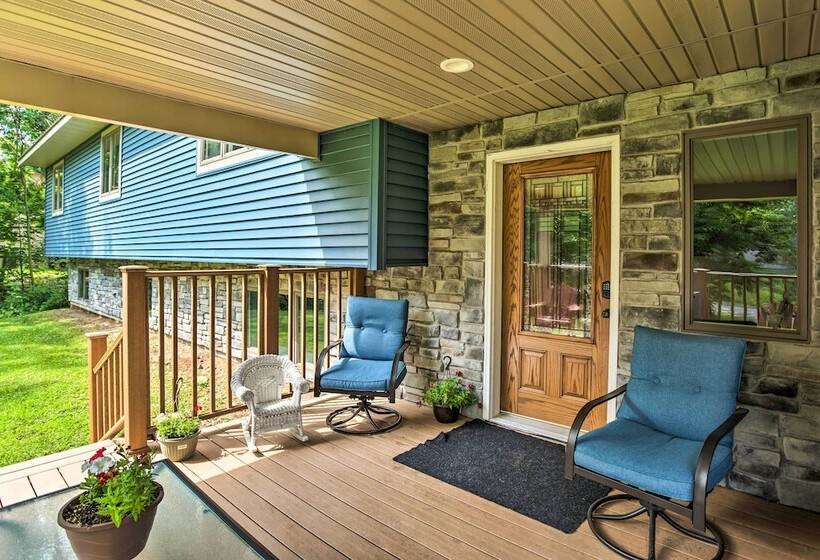 Cabin W/ Dock & Porch Across From Balsam Lake