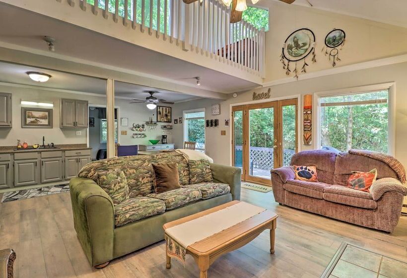 Walk To Lake Harmony: Cabin W/ Fire Pit & Decks!