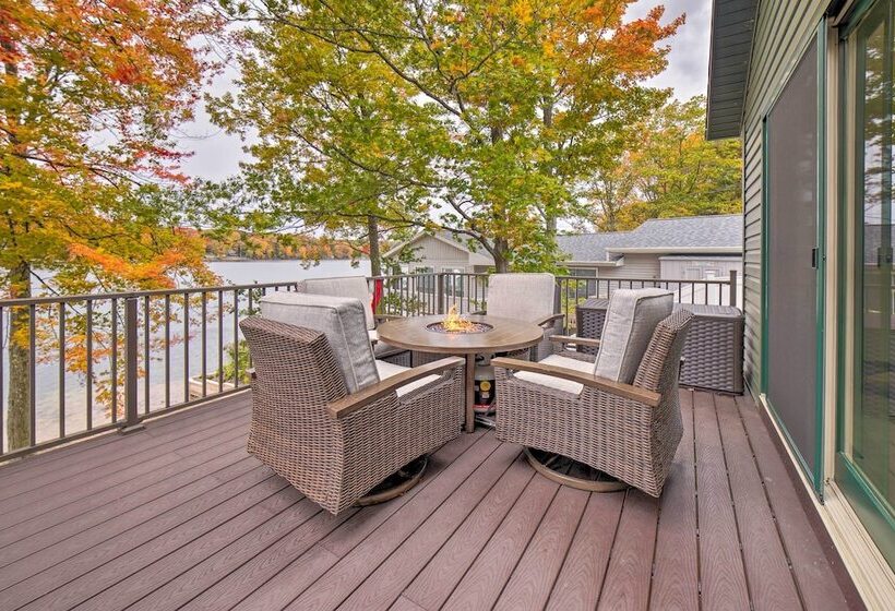 Family Home On Crystal Lake W/ Private Beach!