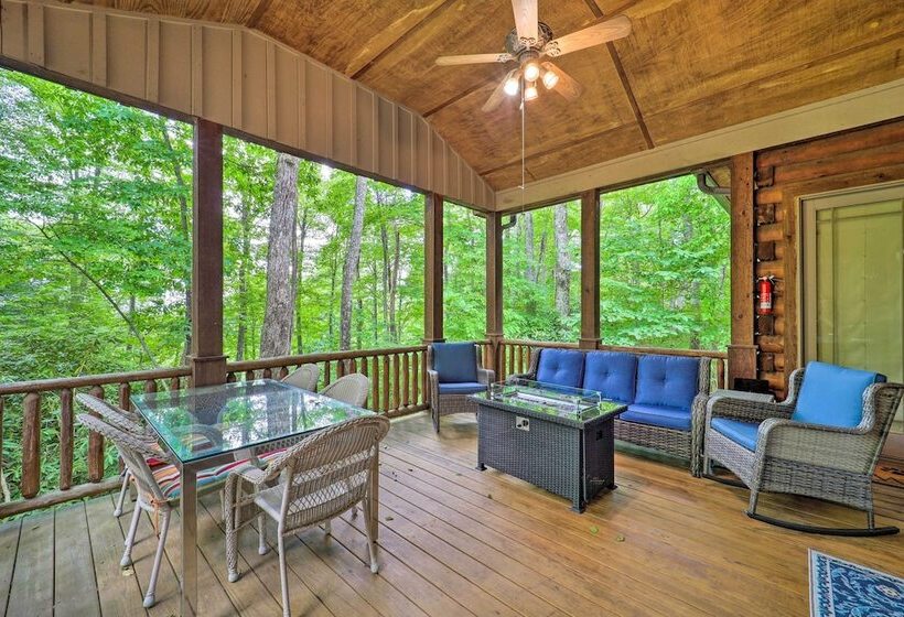 Hilltop Hideaway  Cabin W/ Porch + Fire Pit!